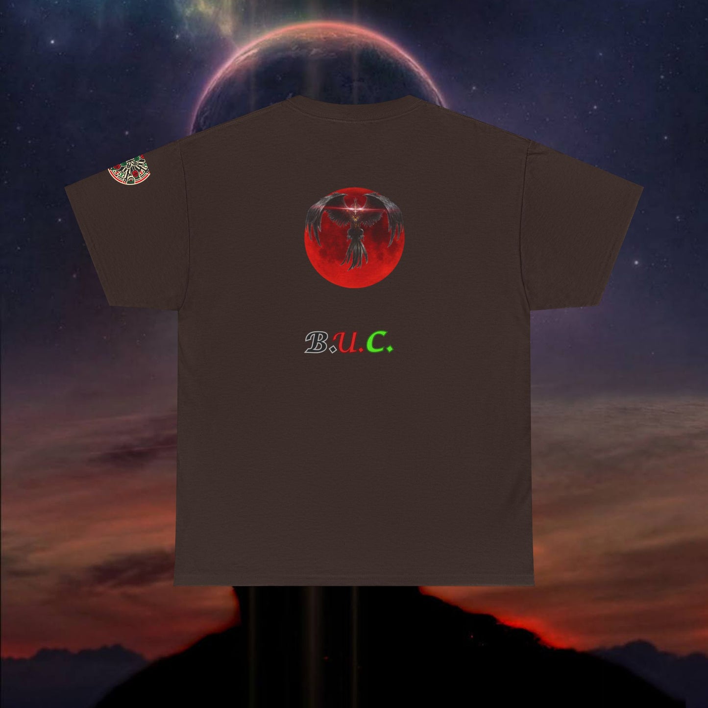 Celestial Phoenix Unisex Heavy Cotton Tee - Embrace the Sun and Moon
