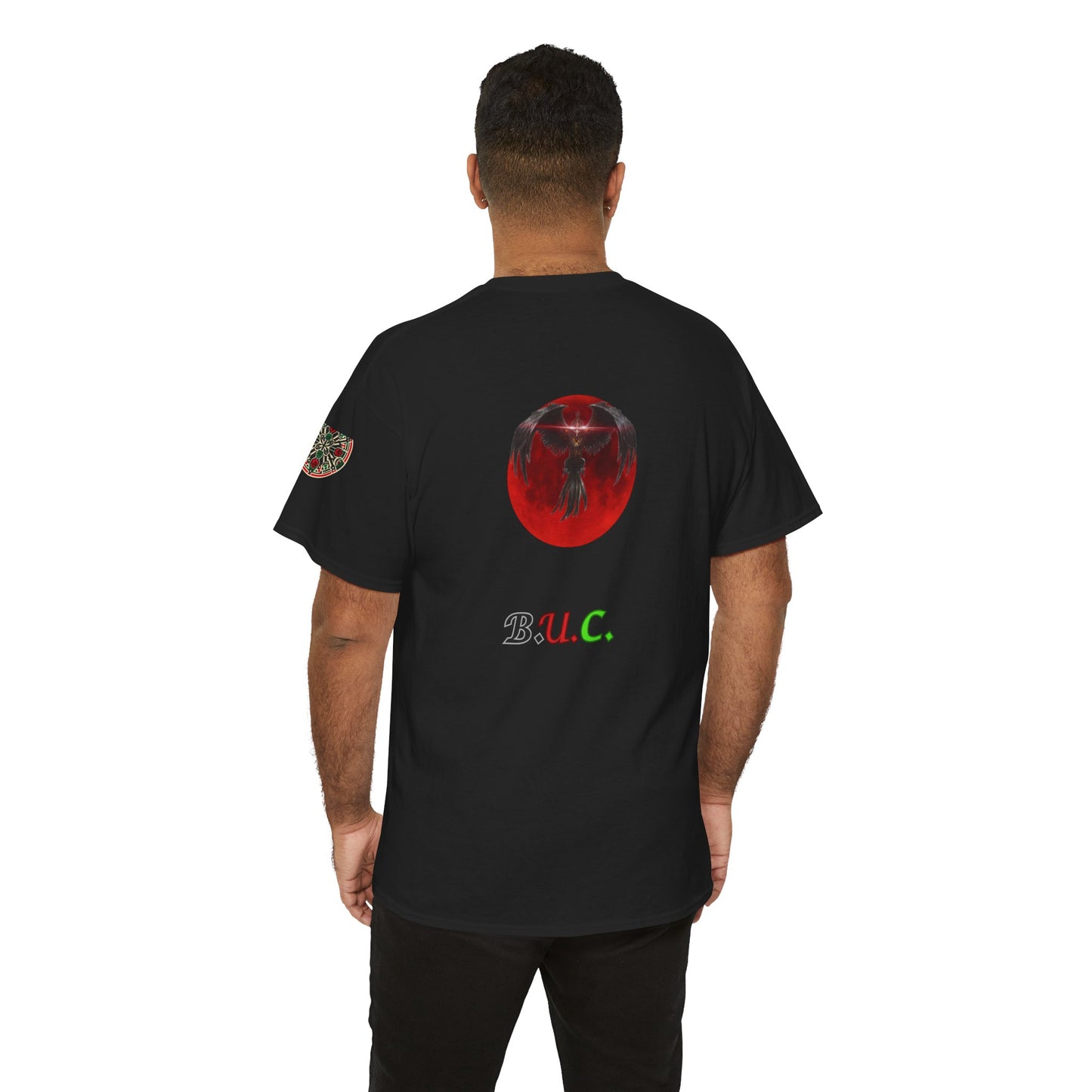 Celestial Phoenix Unisex Heavy Cotton Tee - Embrace the Sun and Moon