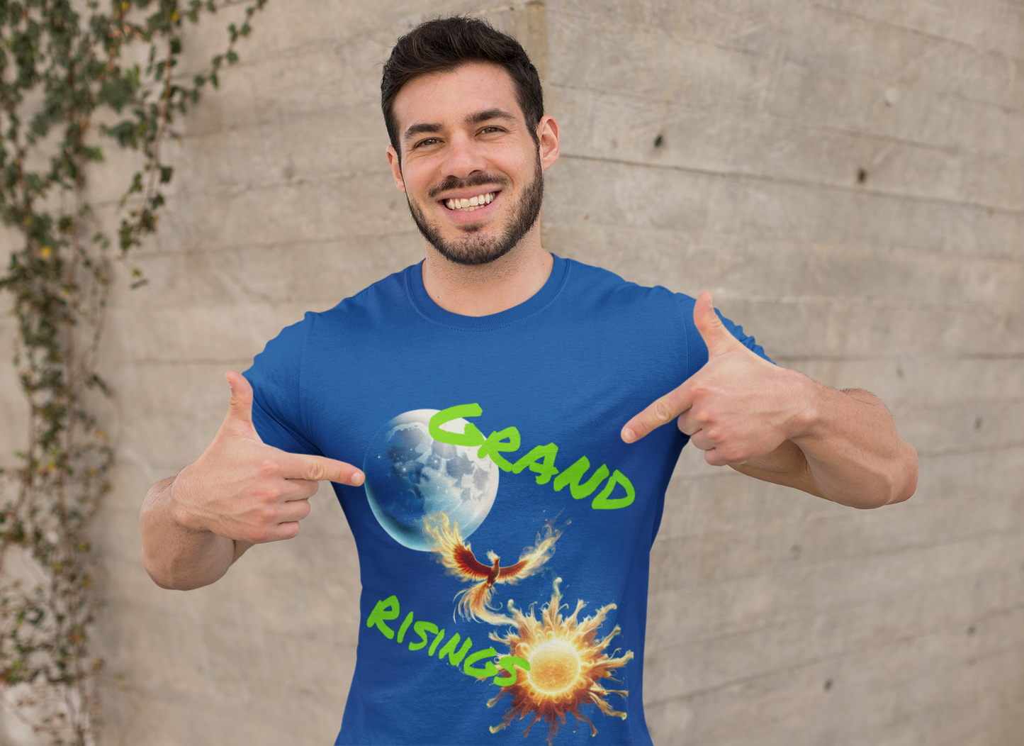 Celestial Phoenix Unisex Heavy Cotton Tee - Embrace the Sun and Moon