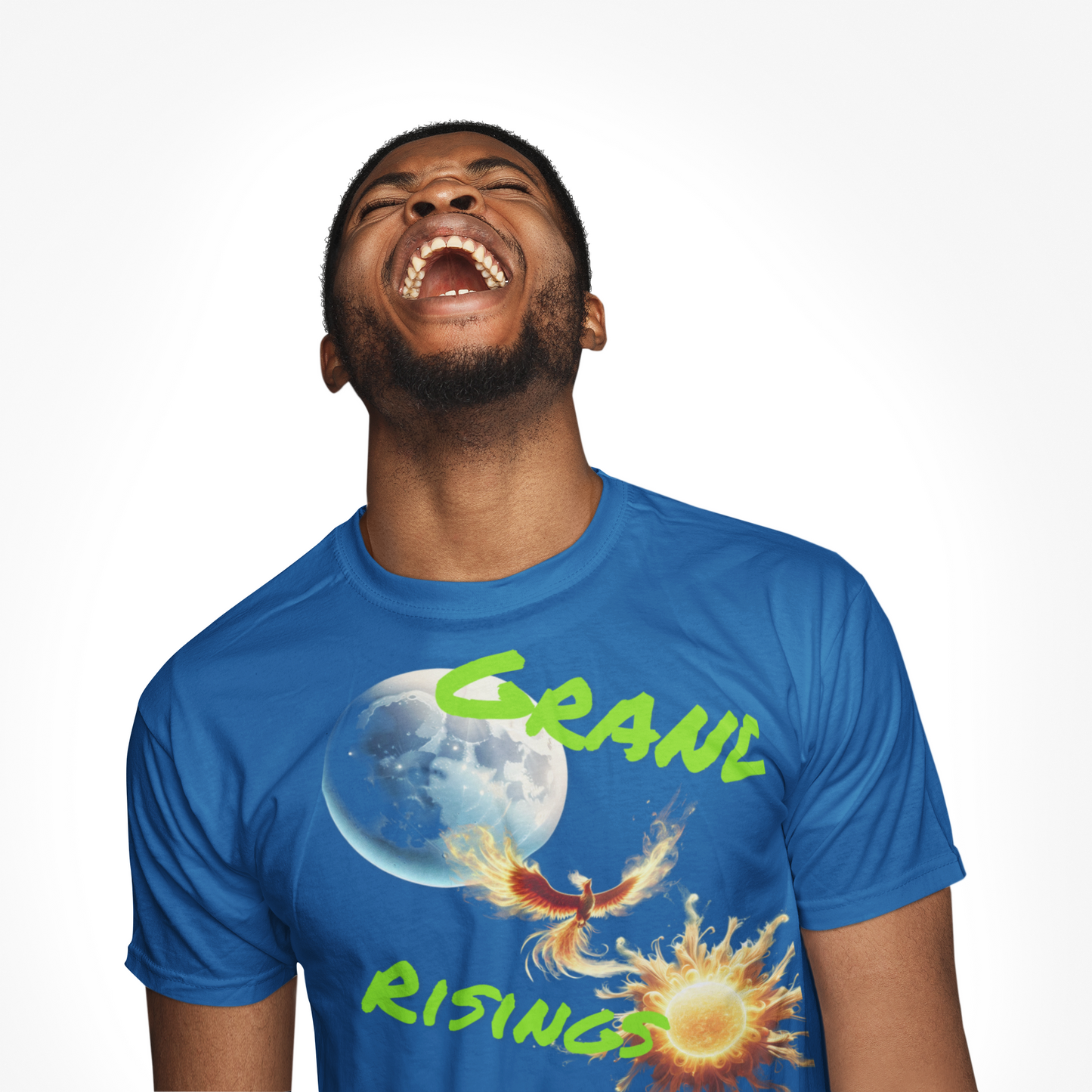 Celestial Phoenix Unisex Heavy Cotton Tee - Embrace the Sun and Moon