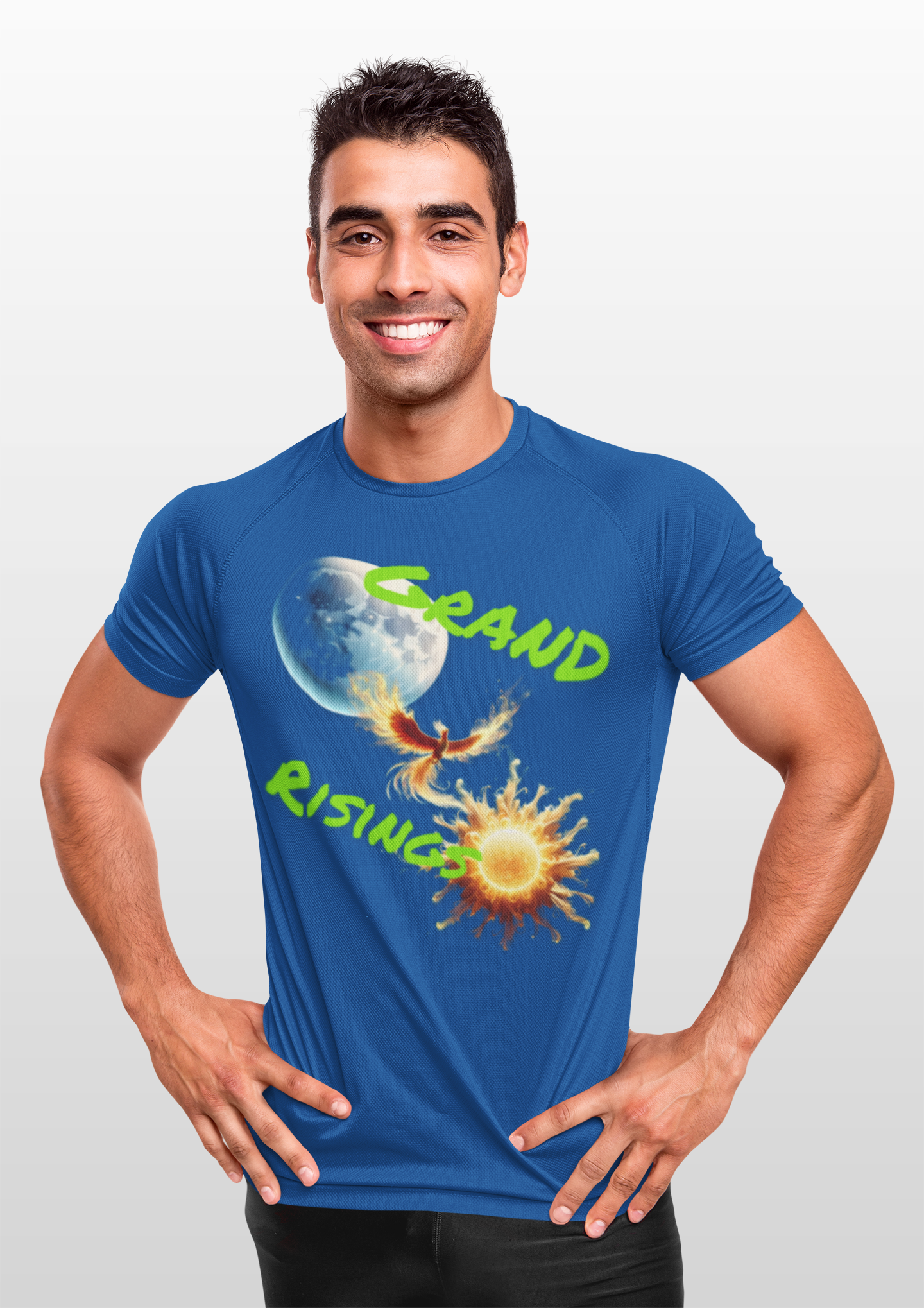 Celestial Phoenix Unisex Heavy Cotton Tee - Embrace the Sun and Moon
