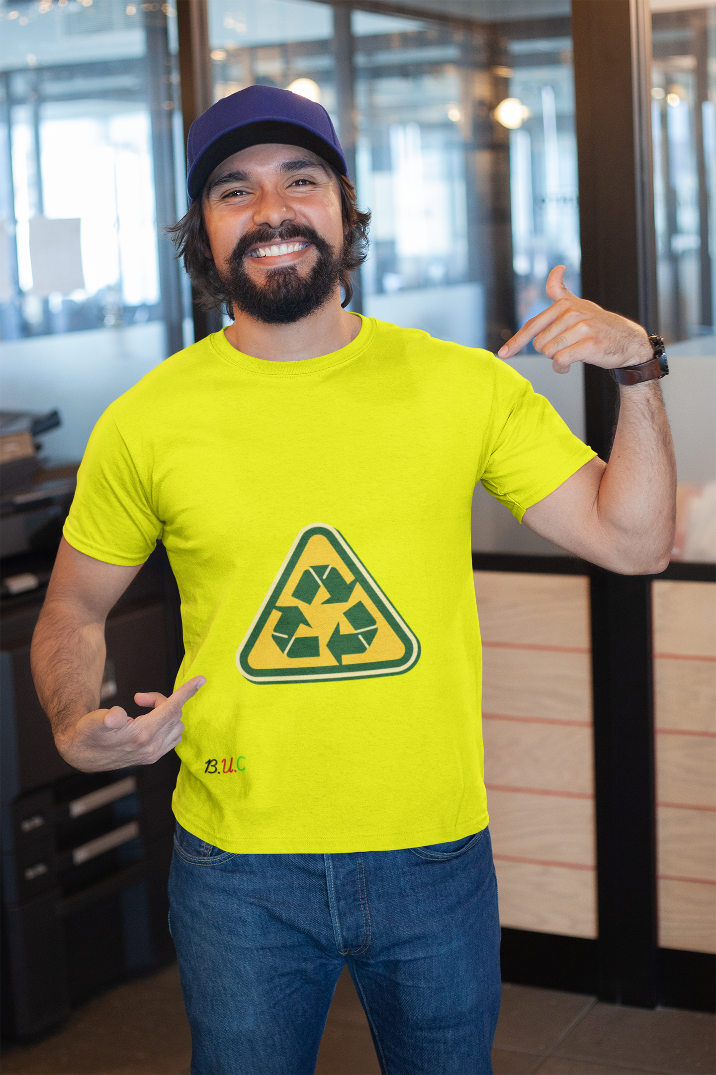 Eco-Friendly Unisex Heavy Cotton Tee - 'Recycle Me' Graphic