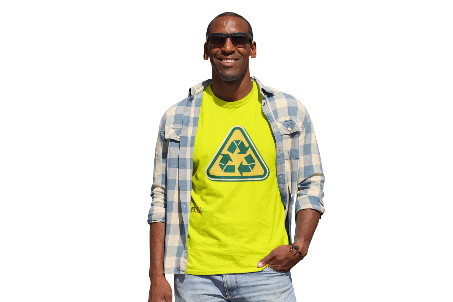 Eco-Friendly Unisex Heavy Cotton Tee - 'Recycle Me' Graphic