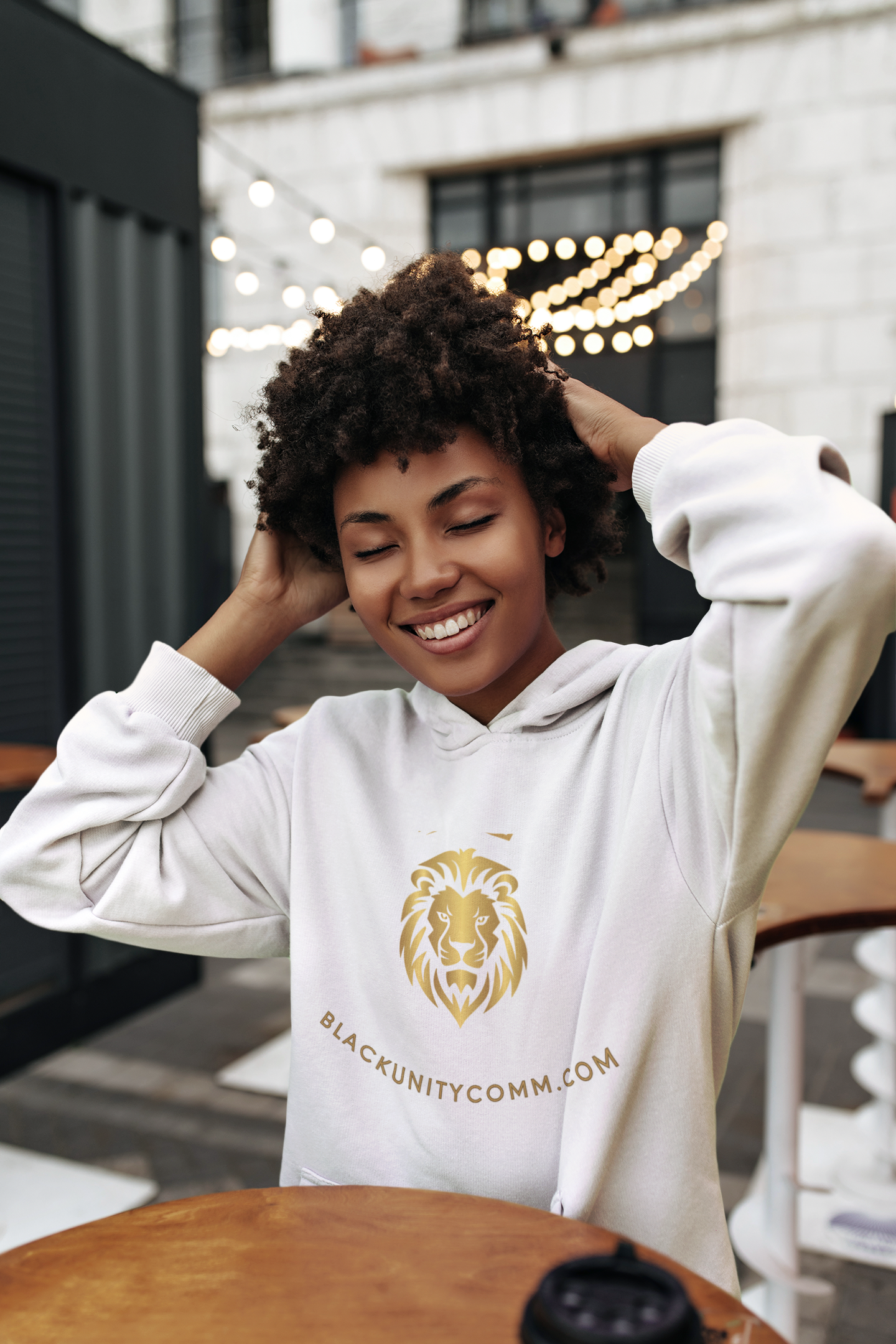 Elegant Three-Panel Fleece Hoodie with Moonlit Design, Cozy Sweatshirt for Nature Lovers, Perfect for Fall, Gifts, Outdoor Adventures