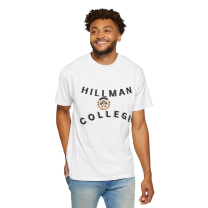 Hillman College Unisex Garment-Dyed T-Shirt - Unique Statement Tee