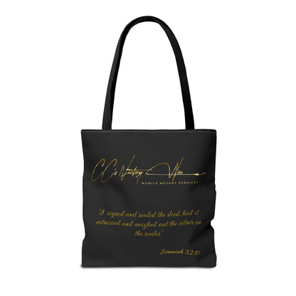Elegant Mobile Notary Services Tote Bag - C.C.'s Victory Won