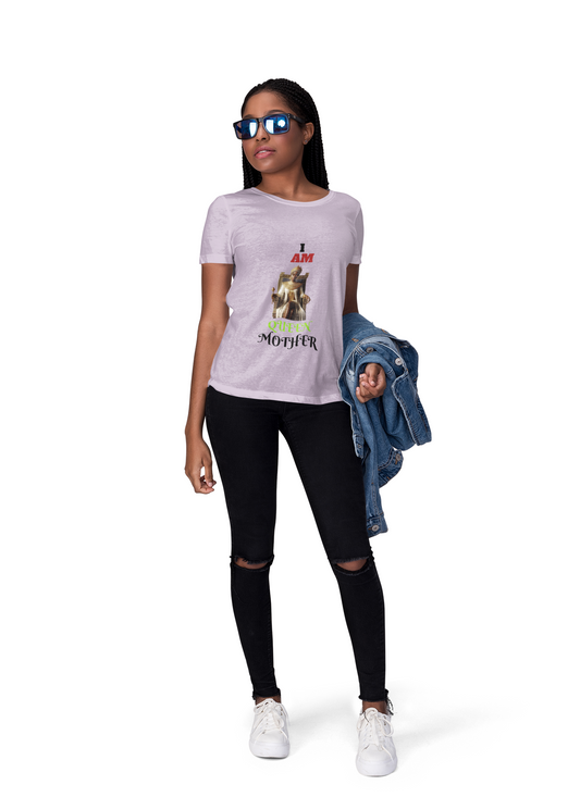 Unisex Garment-Dyed T-Shirt with 'Queen Mother' Design - Empowering Apparel for Celebration and Everyday Wear