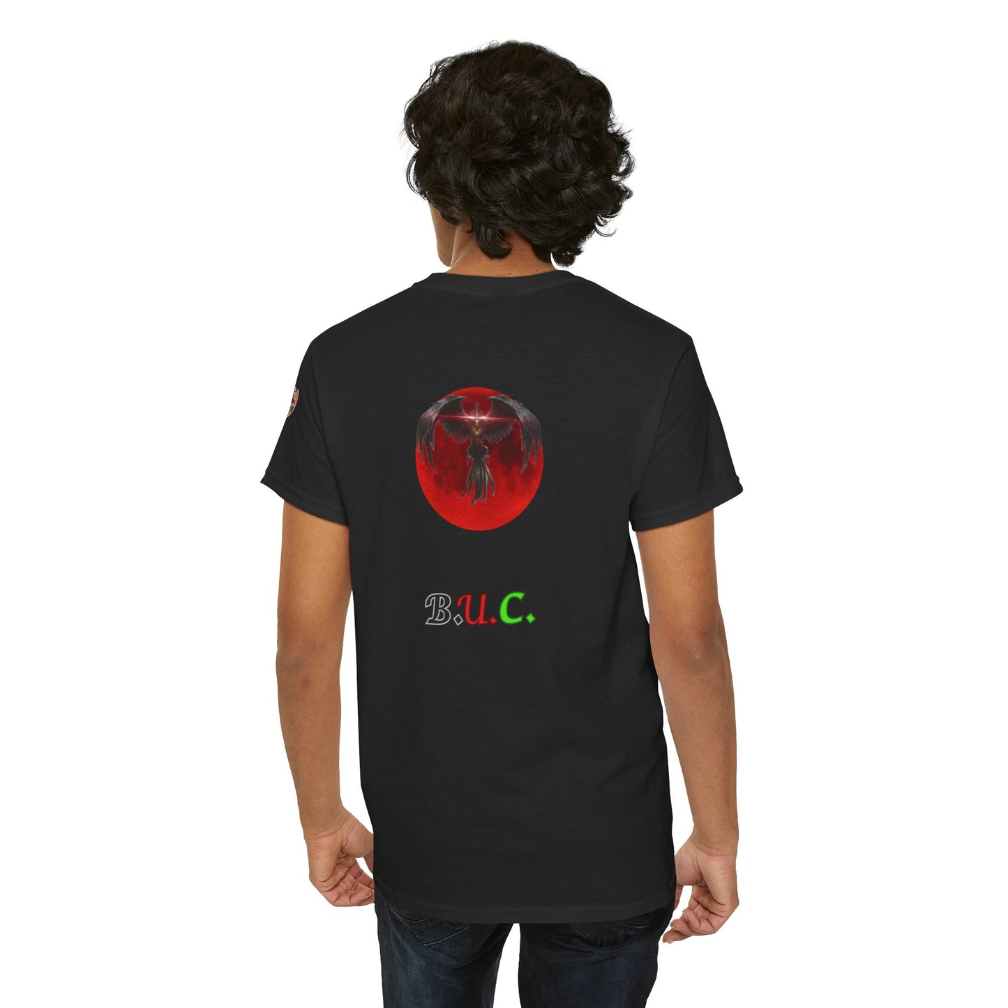 Celestial Phoenix Unisex Heavy Cotton Tee - Embrace the Sun and Moon