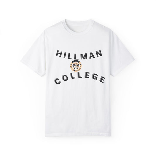 Hillman College Unisex Garment-Dyed T-Shirt - Unique Statement Tee