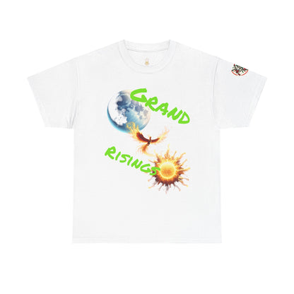 Celestial Phoenix Unisex Heavy Cotton Tee - Embrace the Sun and Moon